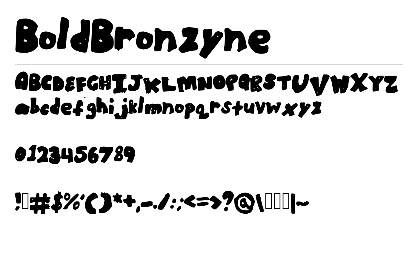 BoldBronzyne Font preview