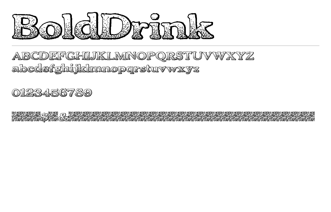 BoldDrink Font preview