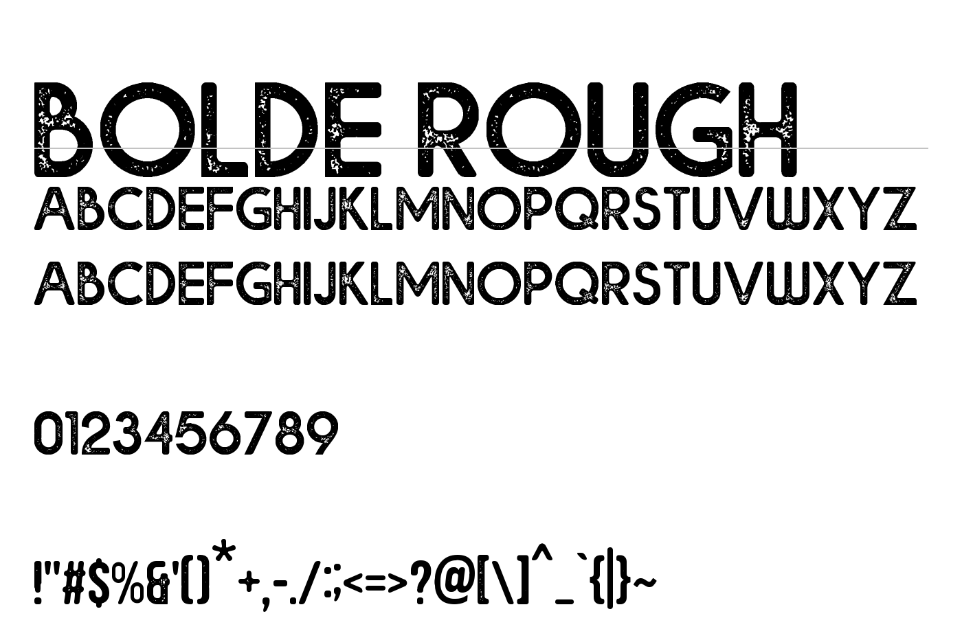 Bolde Rough Font preview