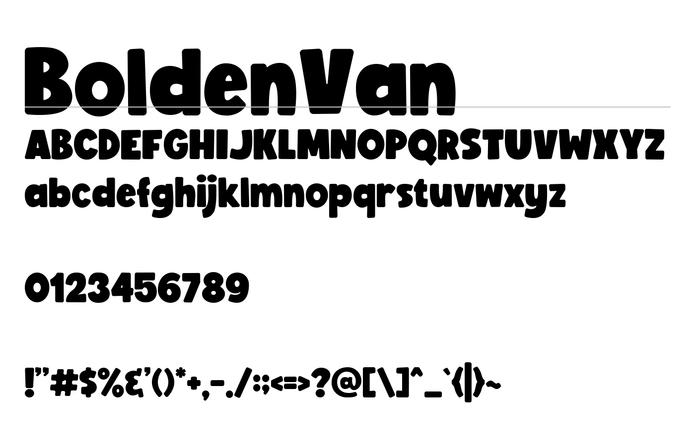 BoldenVan Font preview