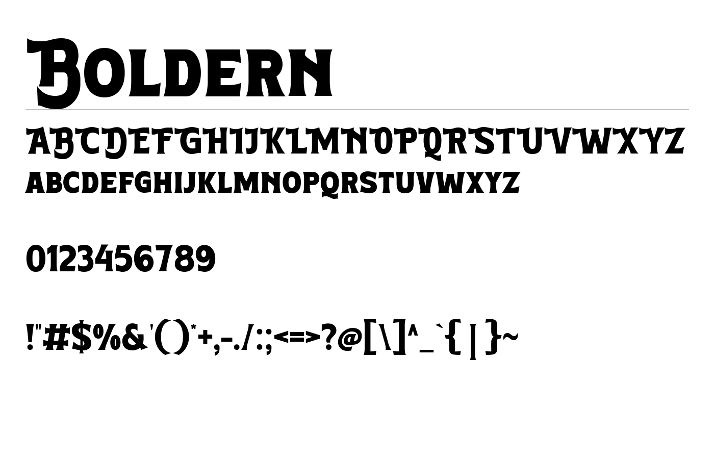 Boldern Font preview