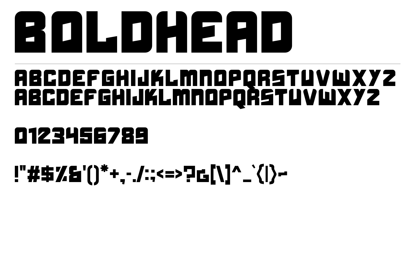 Boldhead Font preview