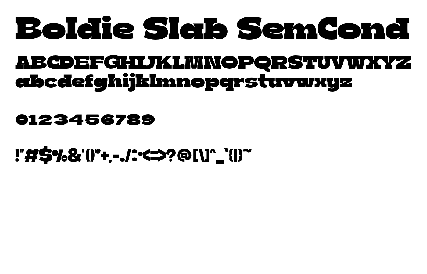 Boldie Slab Font preview