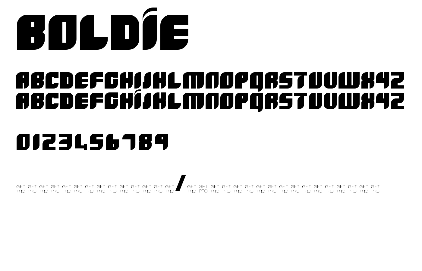 Boldie Font preview