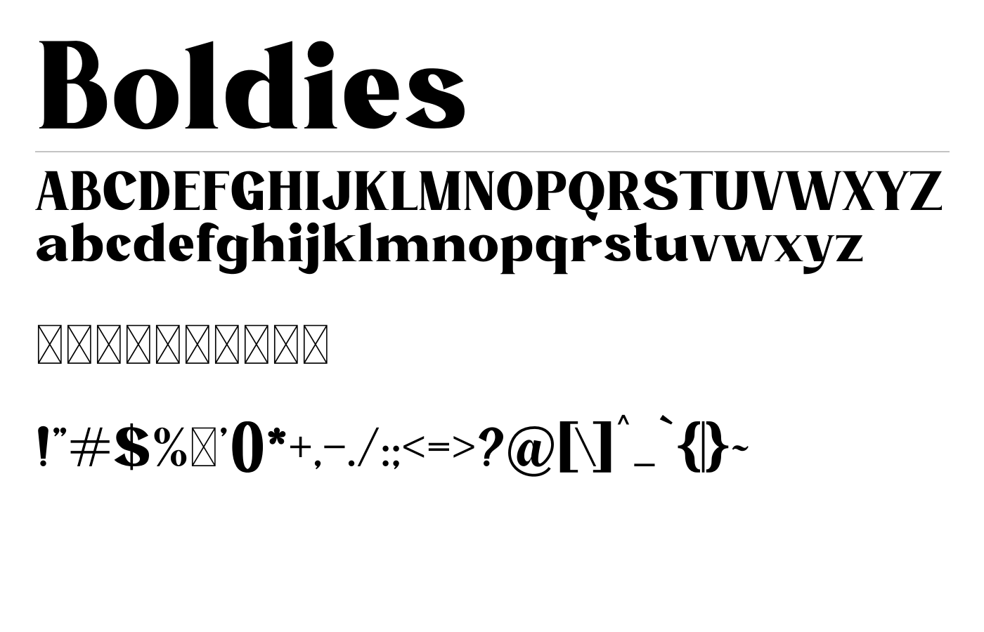 Boldies Font preview