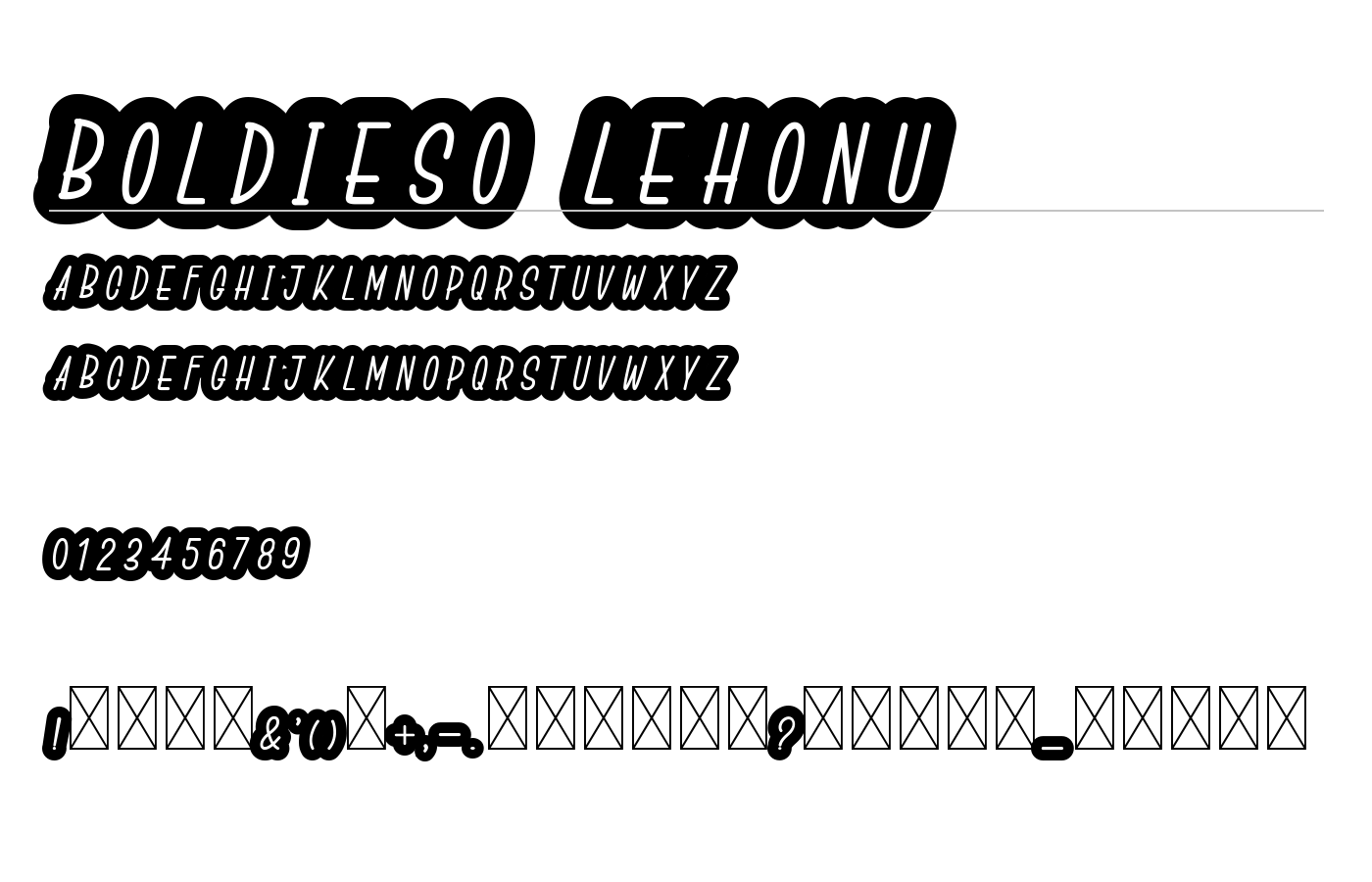 Boldieso Lehonu Font preview