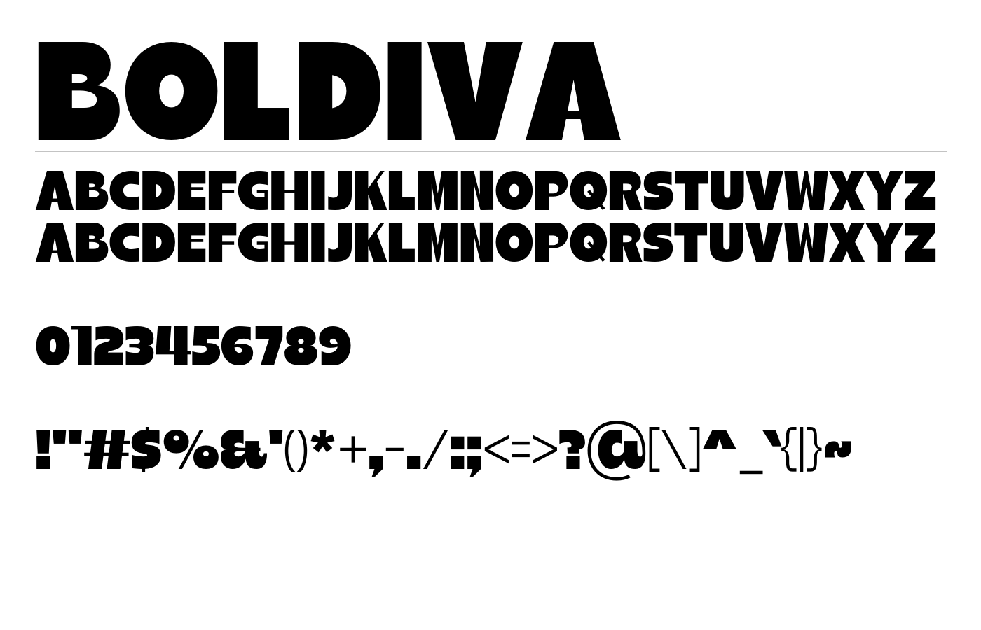 Boldiva Font preview