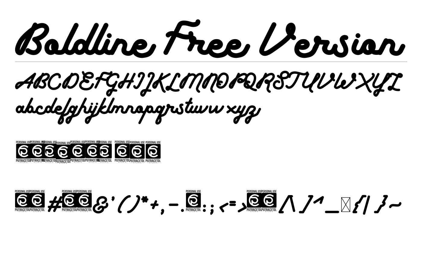 Boldline Font preview