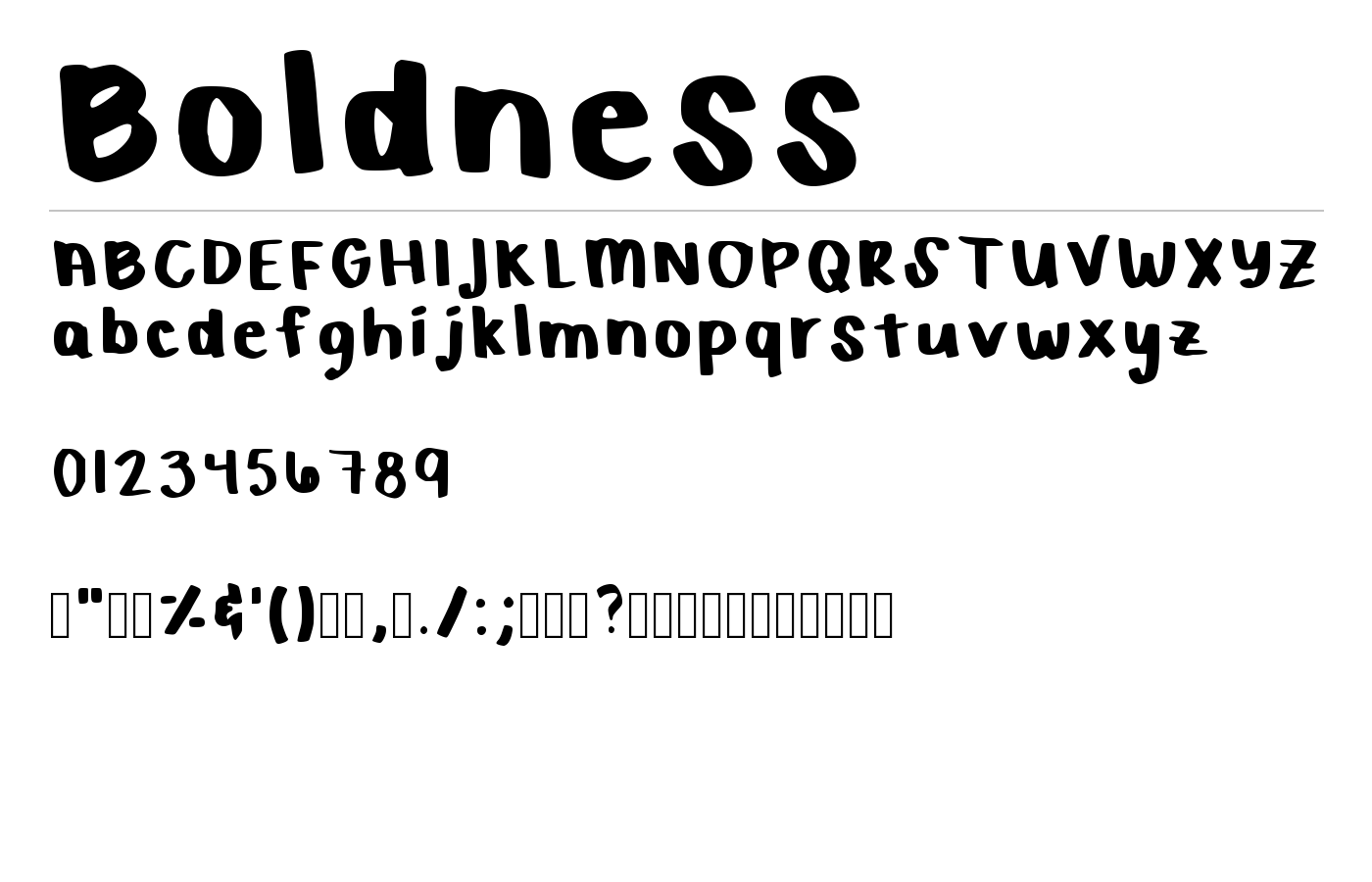 Boldness Font preview