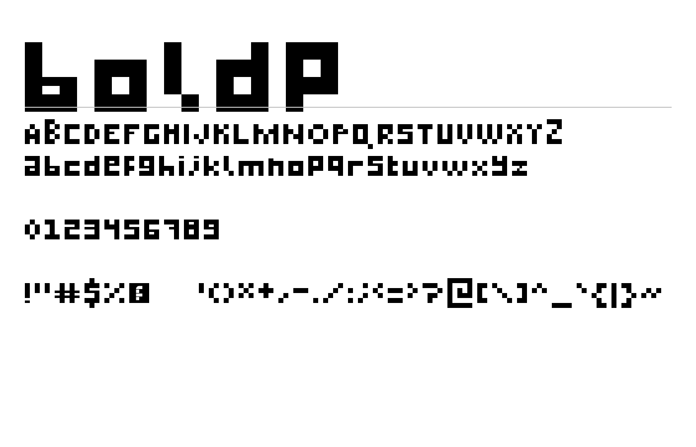 boldp Font preview