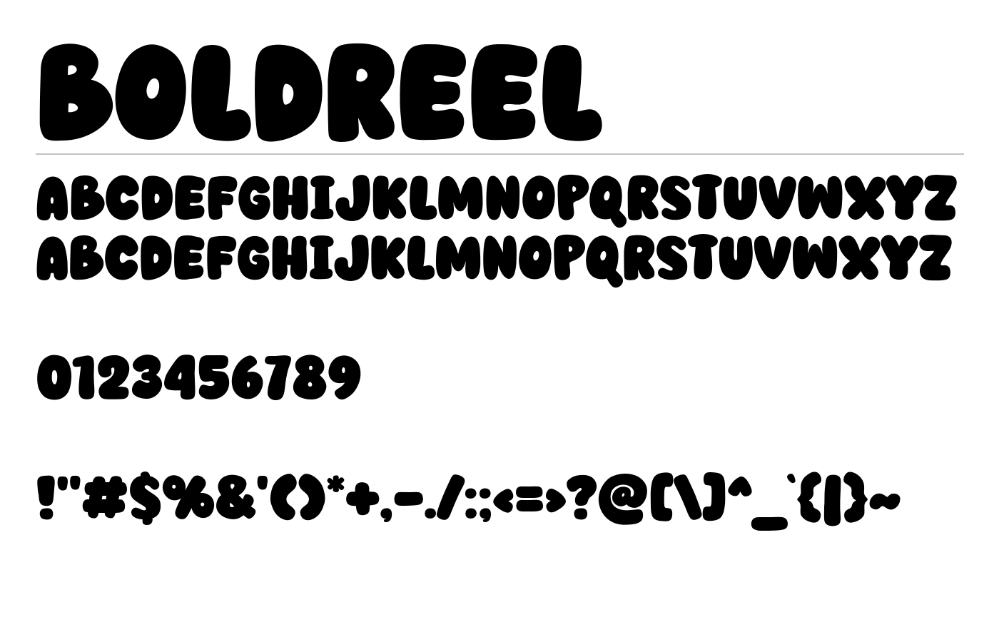Boldreel Font preview