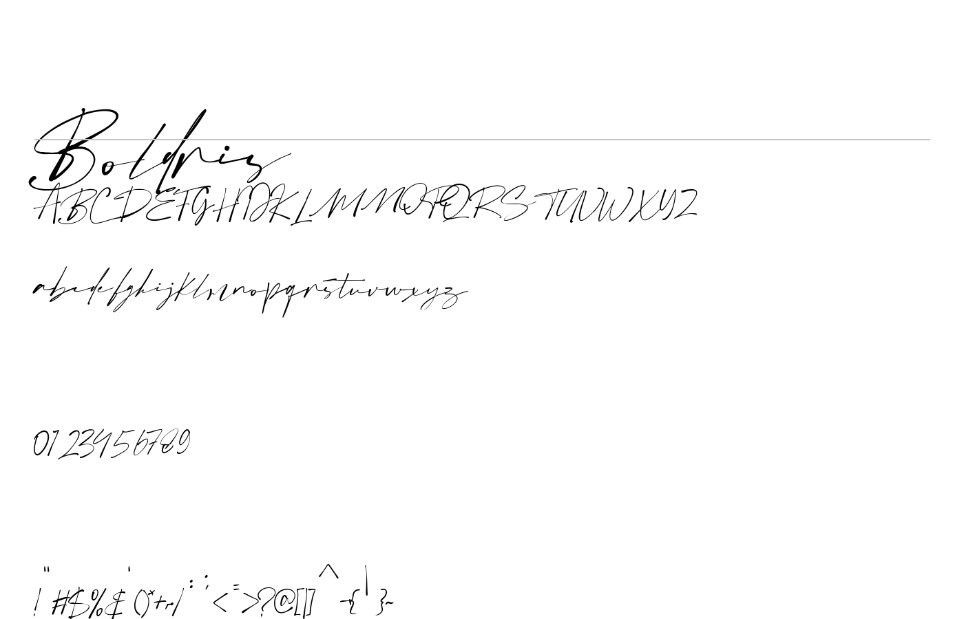 Boldris Font preview