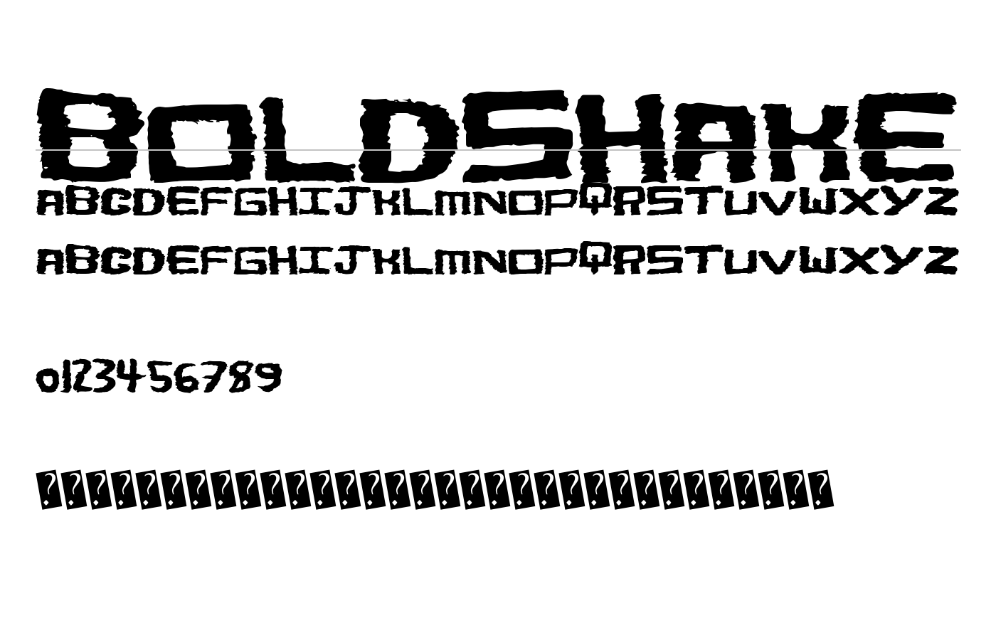 BoldShake Font preview