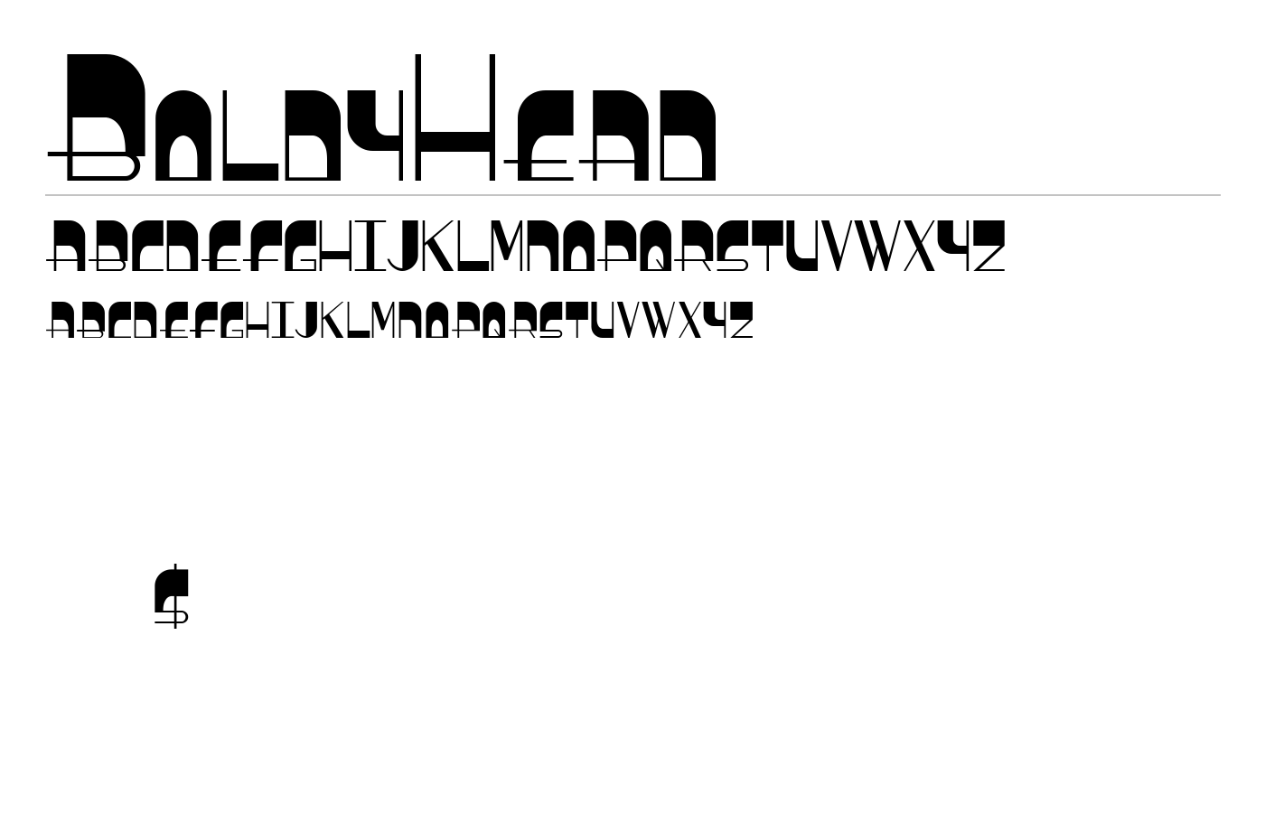 BoldyHead Font preview