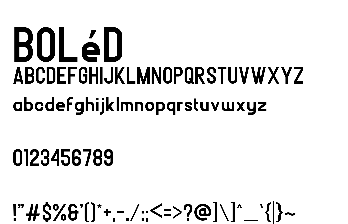BOLéD Font preview