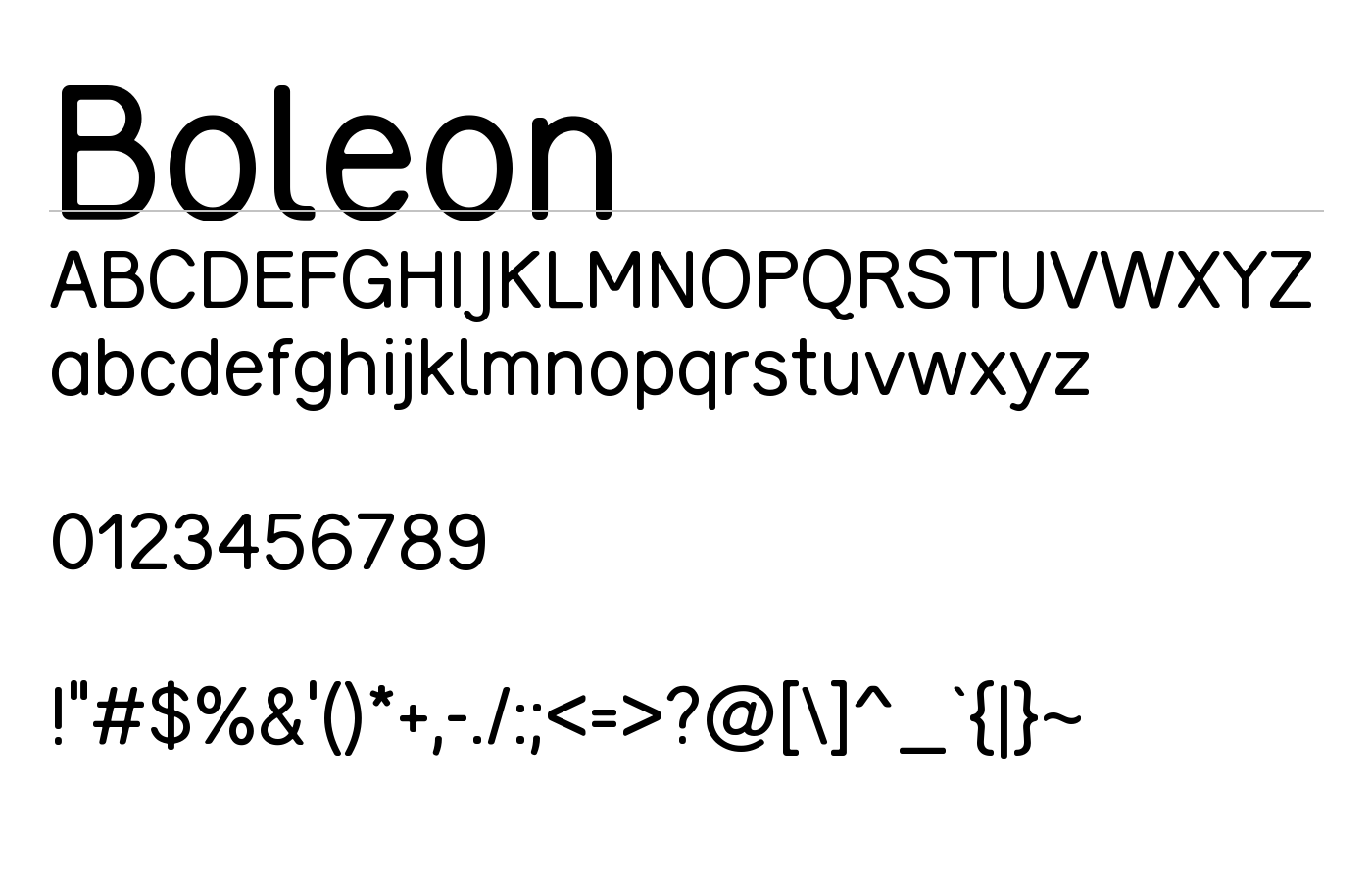 Boleon Font preview