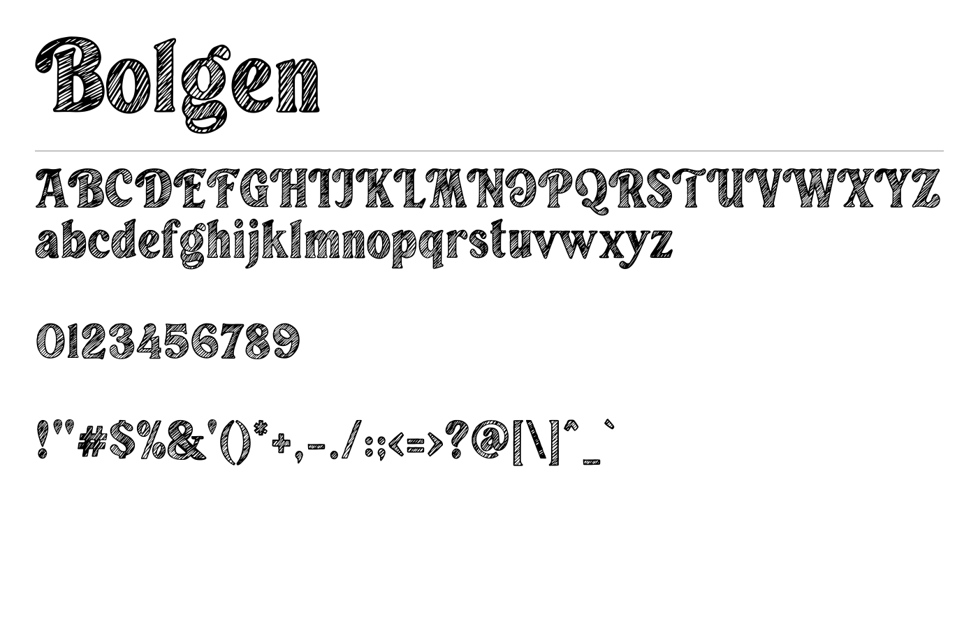 Bolgen Font preview