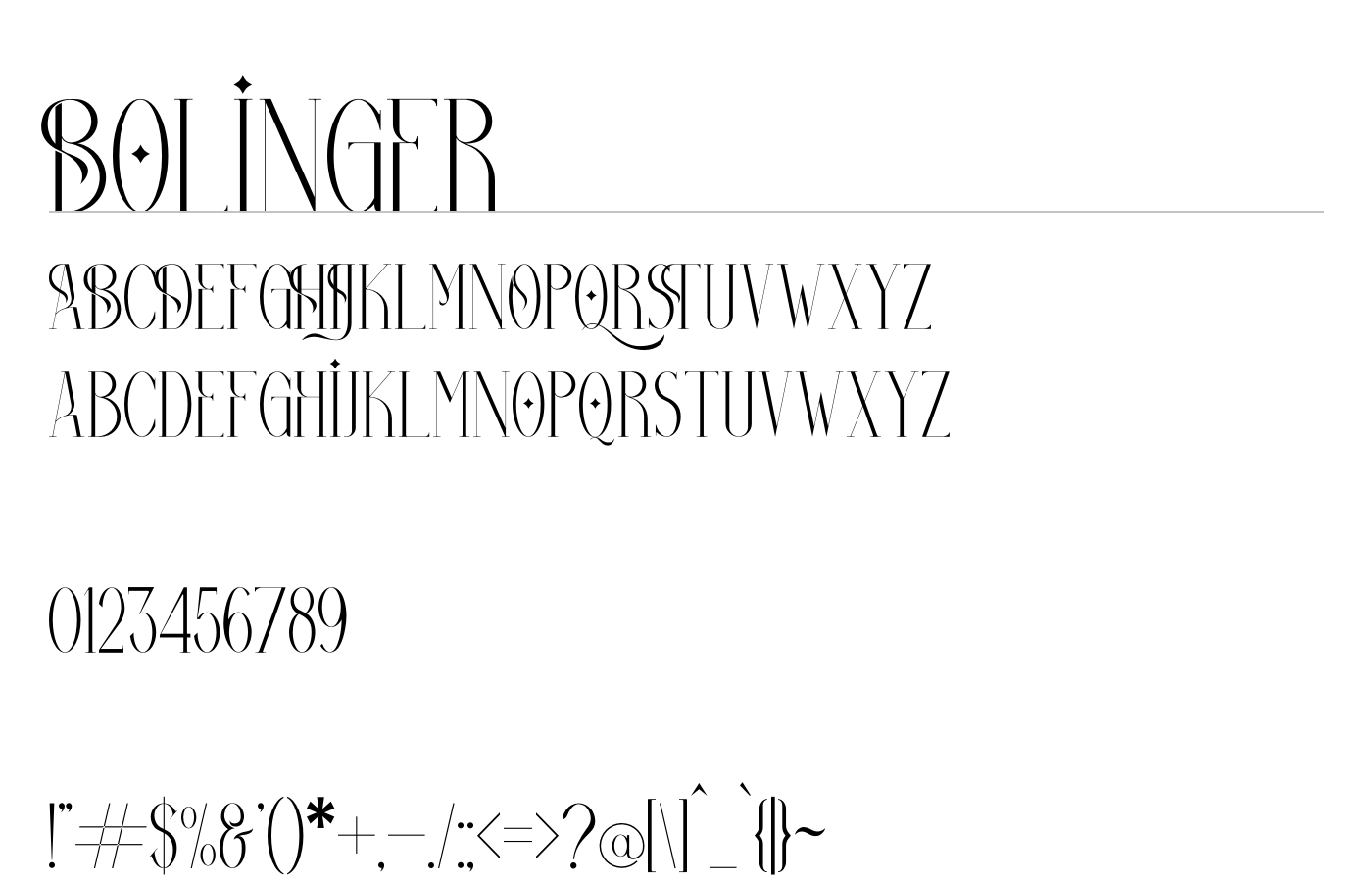 Bolinger Font preview