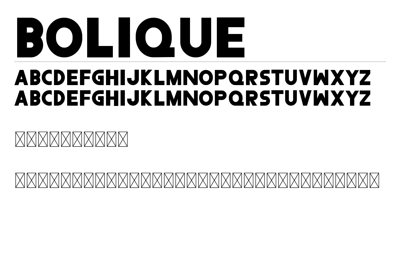 Bolique Font preview