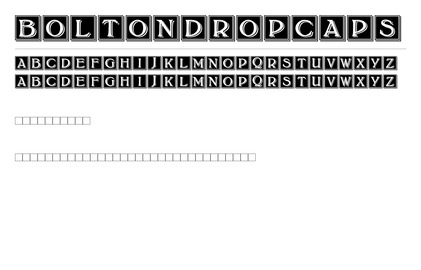 BoltonDropCaps Font preview