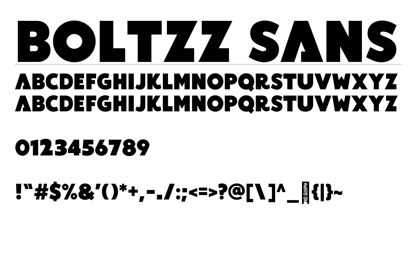 BOLTZZ Sans Font preview