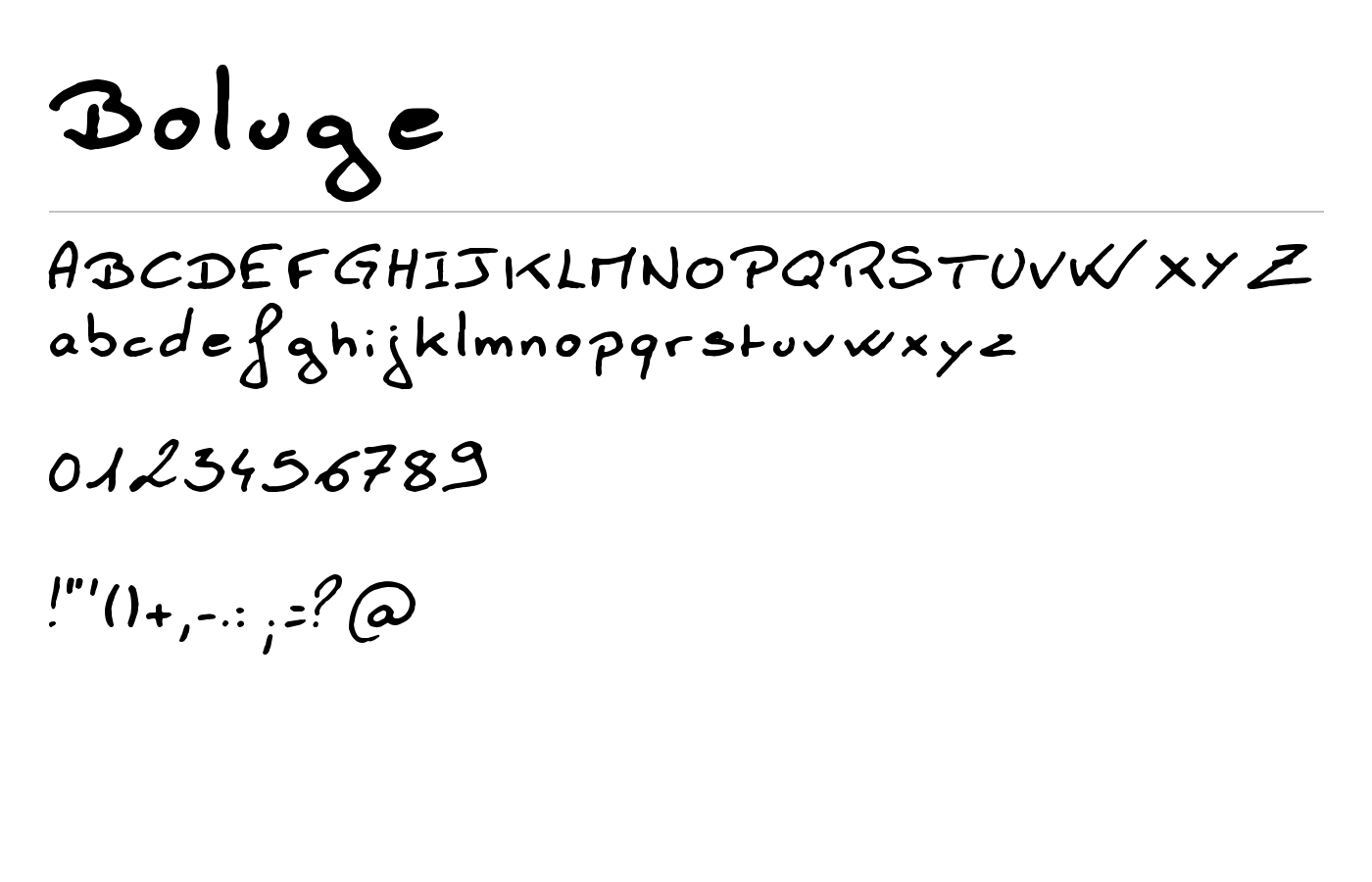 Boluge Font preview