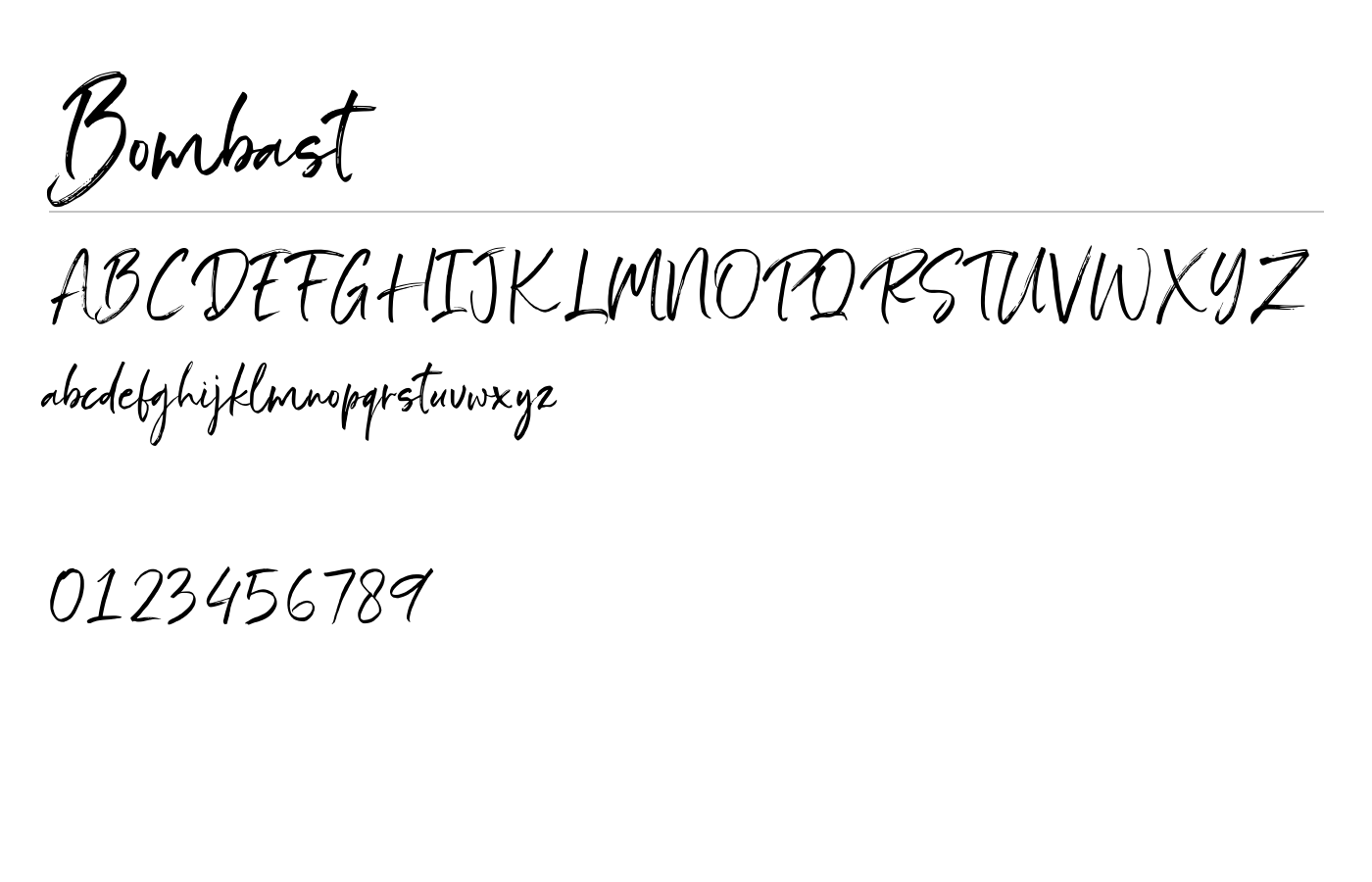 Bombast Font preview