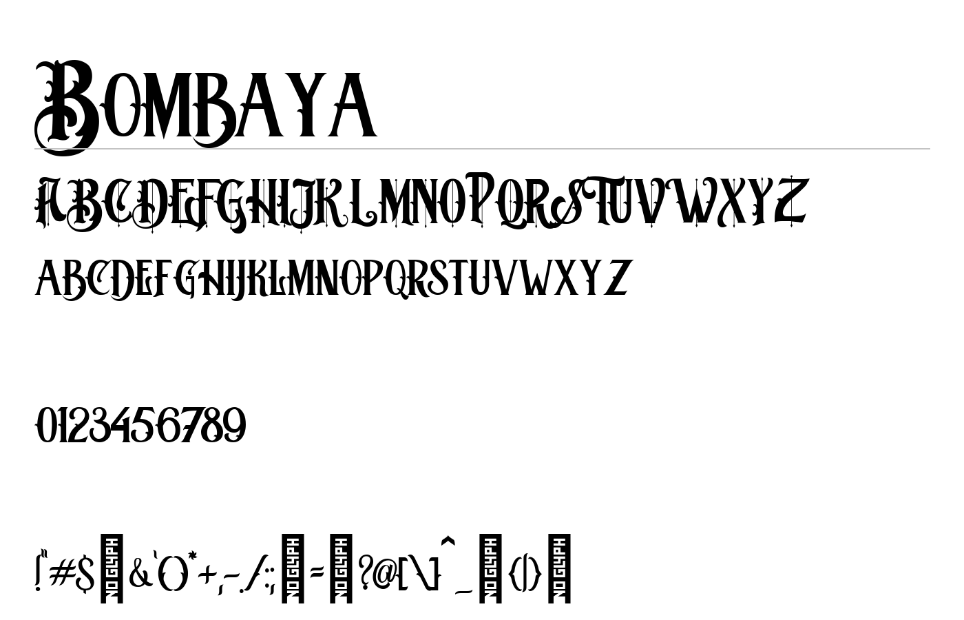Bombaya Font preview
