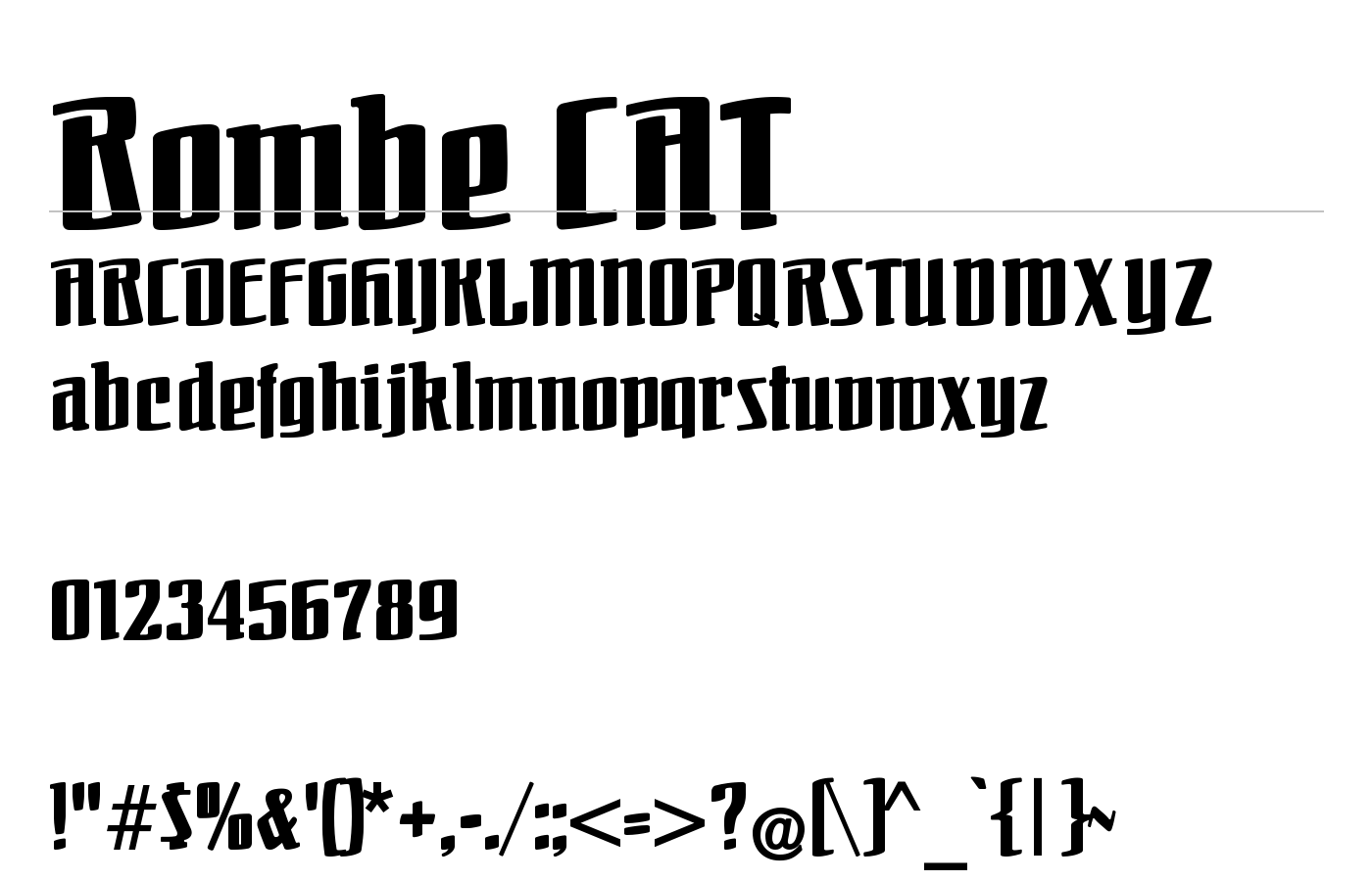 Bombe CAT Font preview
