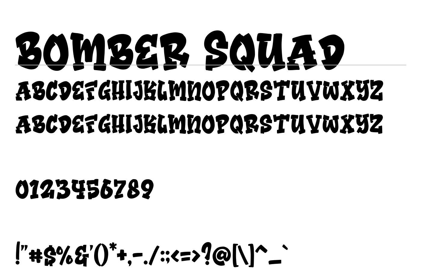 Bomber Squad Font preview