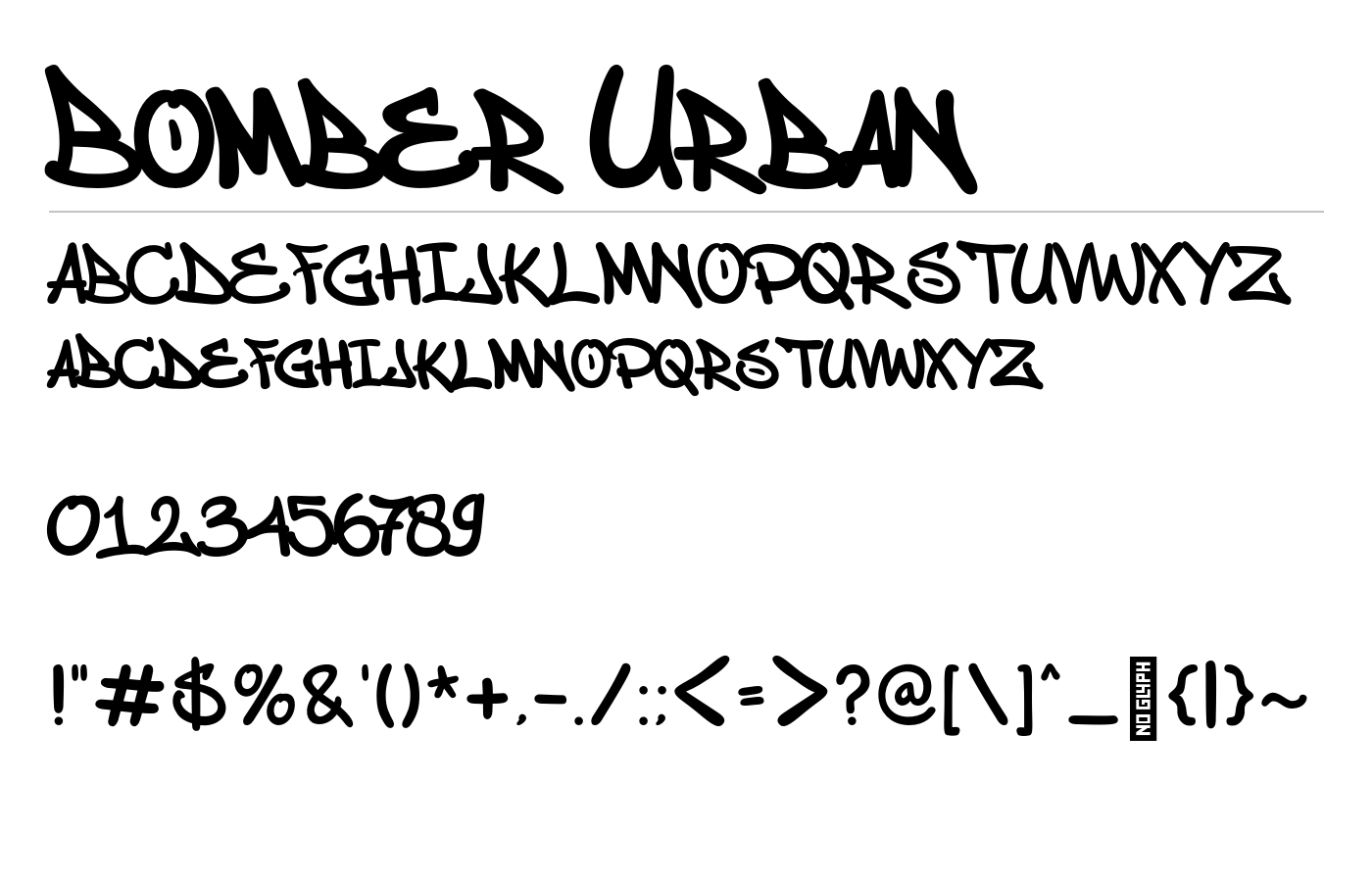 Bomber Urban Font preview