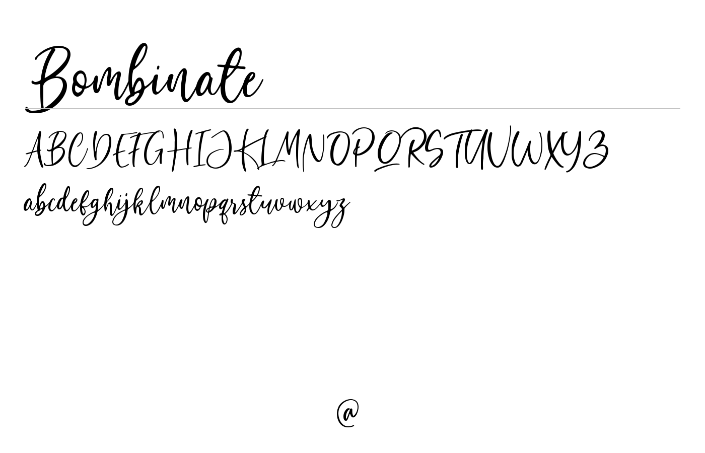 Bombinate Font preview