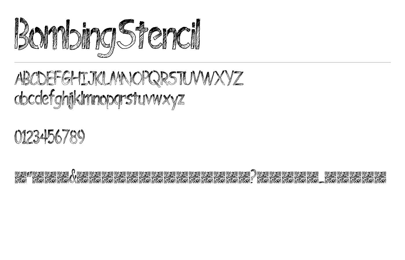 BombingStencil Font preview