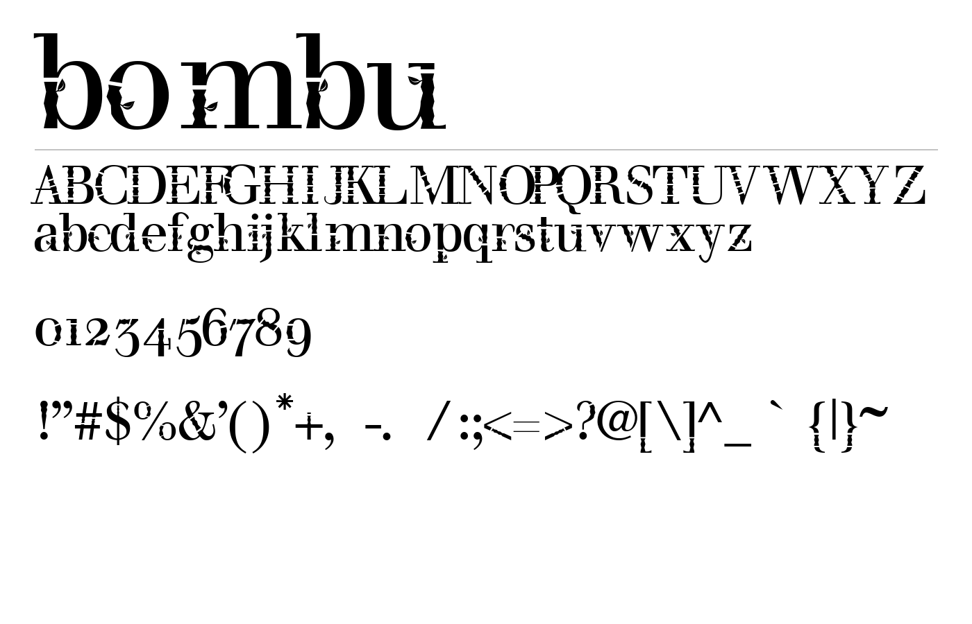 bombu Font preview
