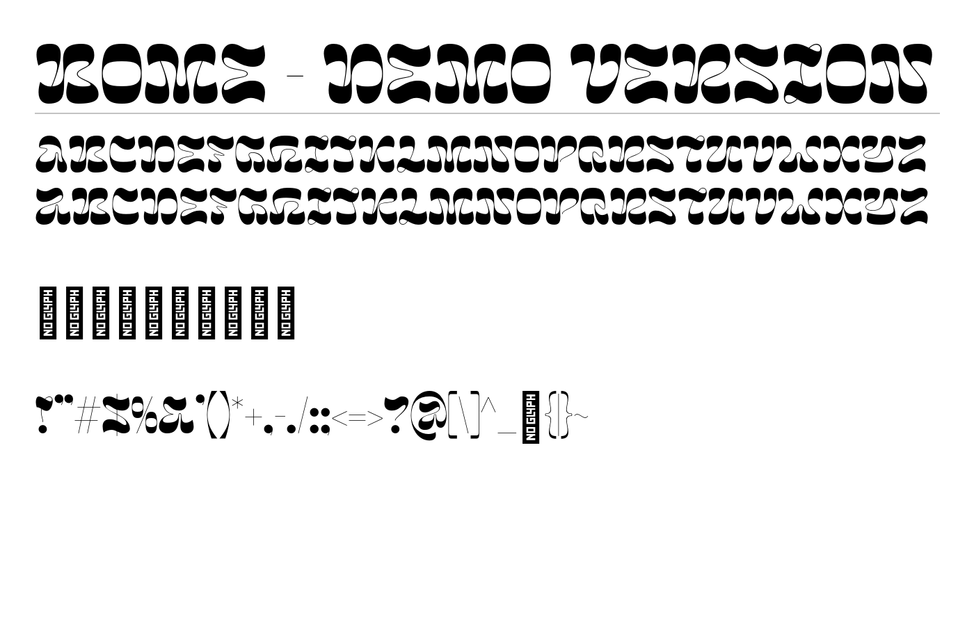 Bome - Demo Version Font preview