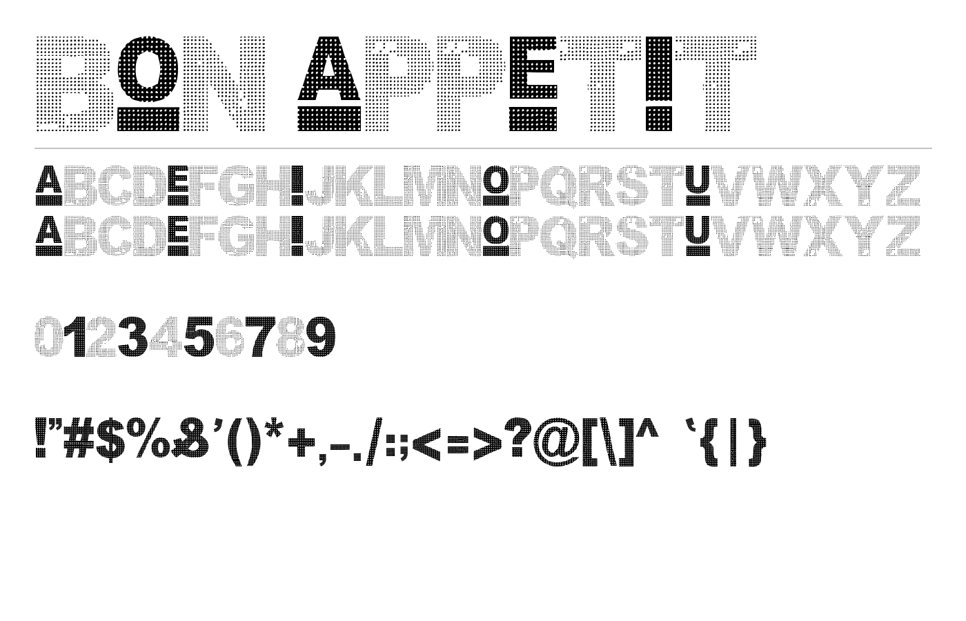 Bon Appetit Font preview