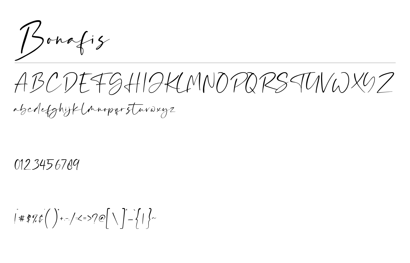 Bonafis Font preview