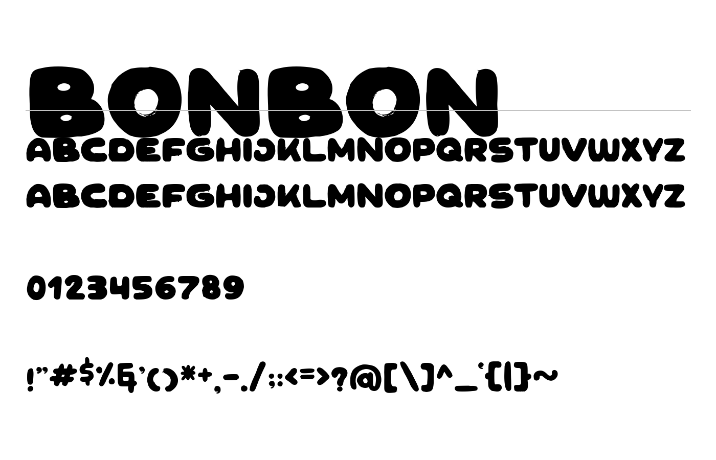 Bonbon Font preview