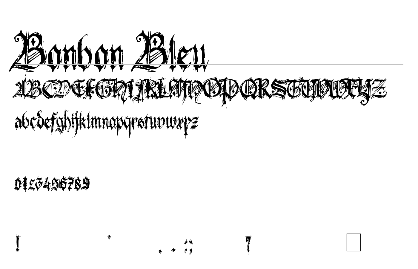 Bonbon Bleu Font preview