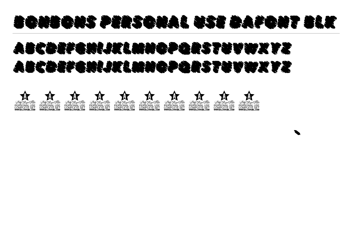 BONBONS PERSONAL USE DAFONT preview