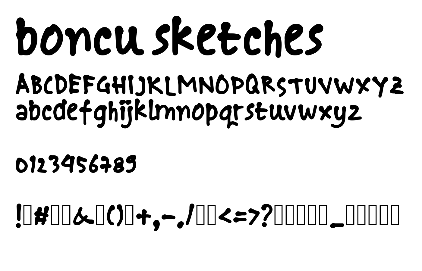 boncu sketches Font preview