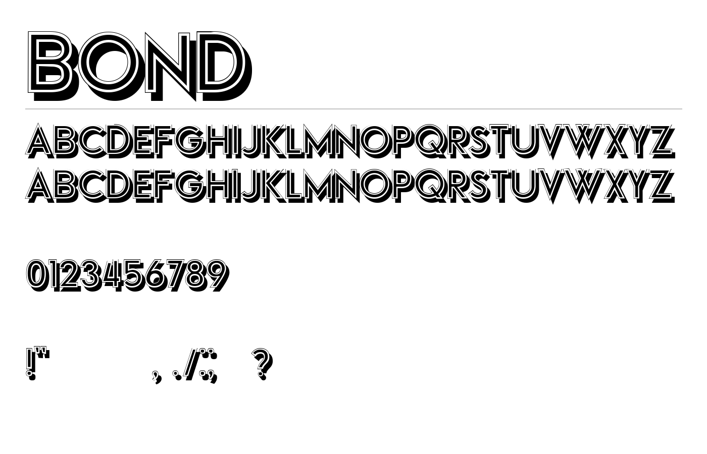 Bond Font preview