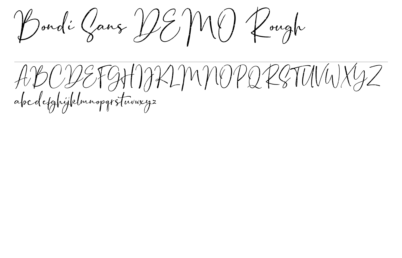 Bondi Sans DEMO Rough Font preview