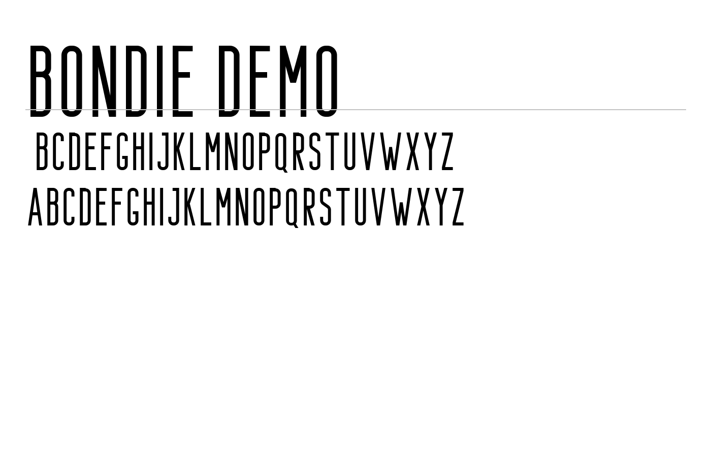 Bondie Font preview