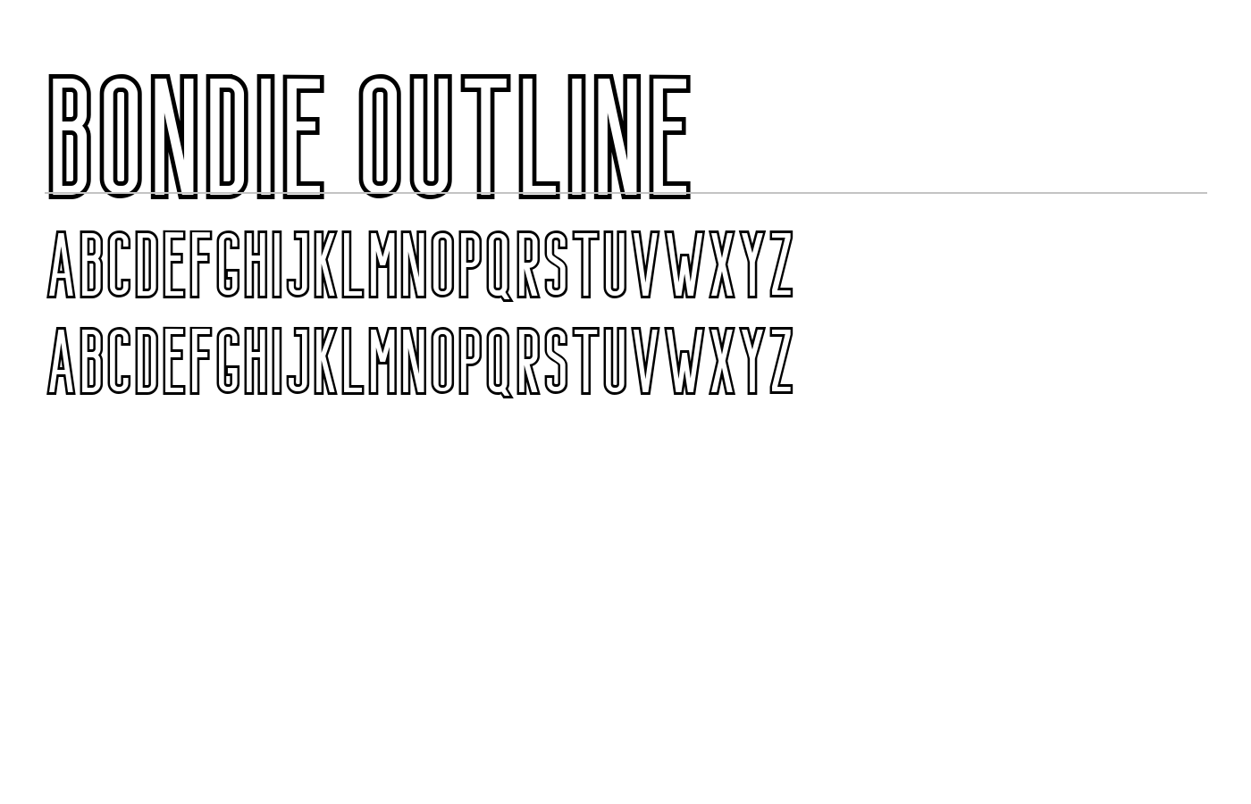Bondie Extrude Font Family preview