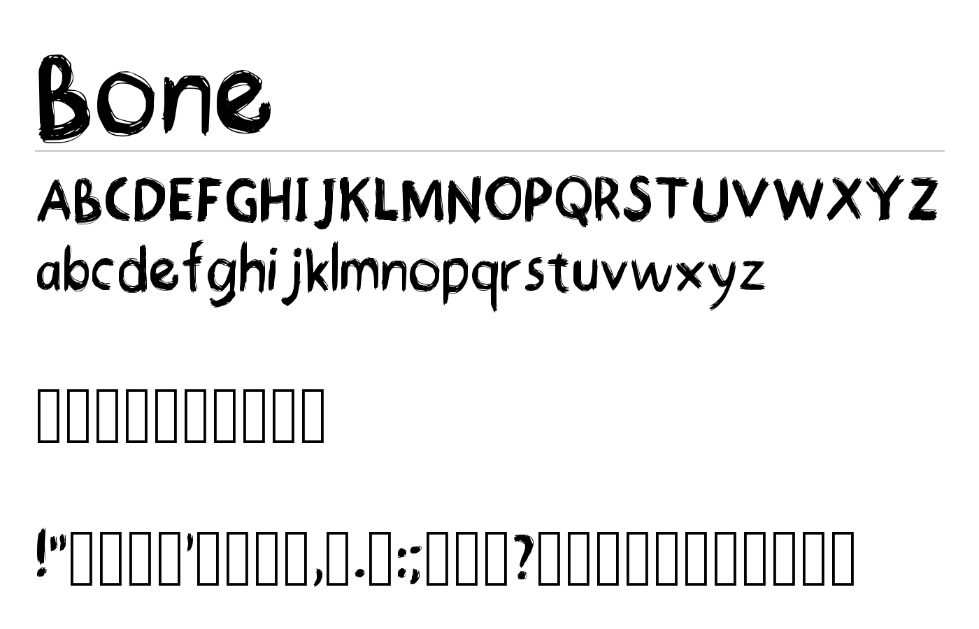Bone Font preview