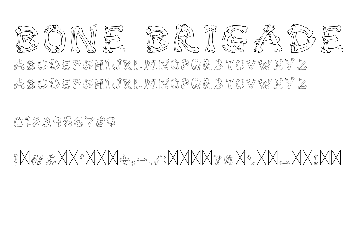 Bone Brigade Font preview