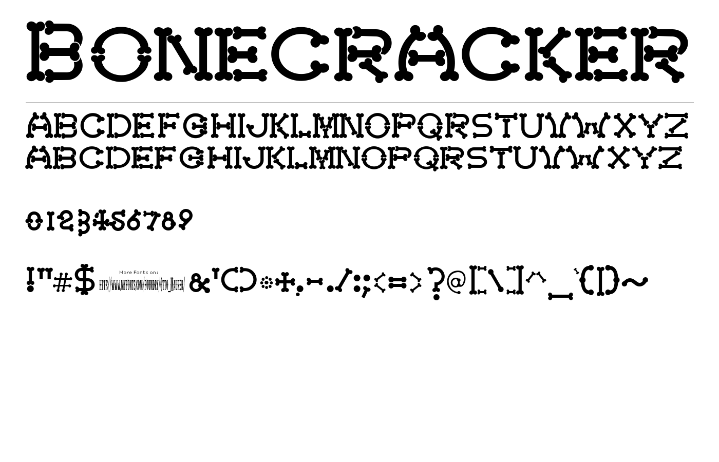 Bonecracker Font preview