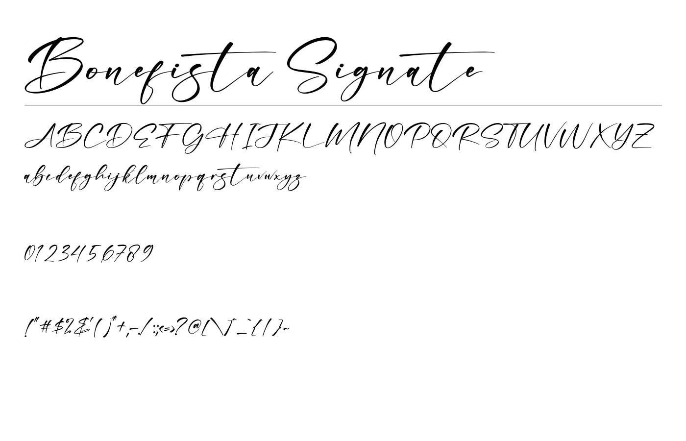 Bonefista Signate Font preview