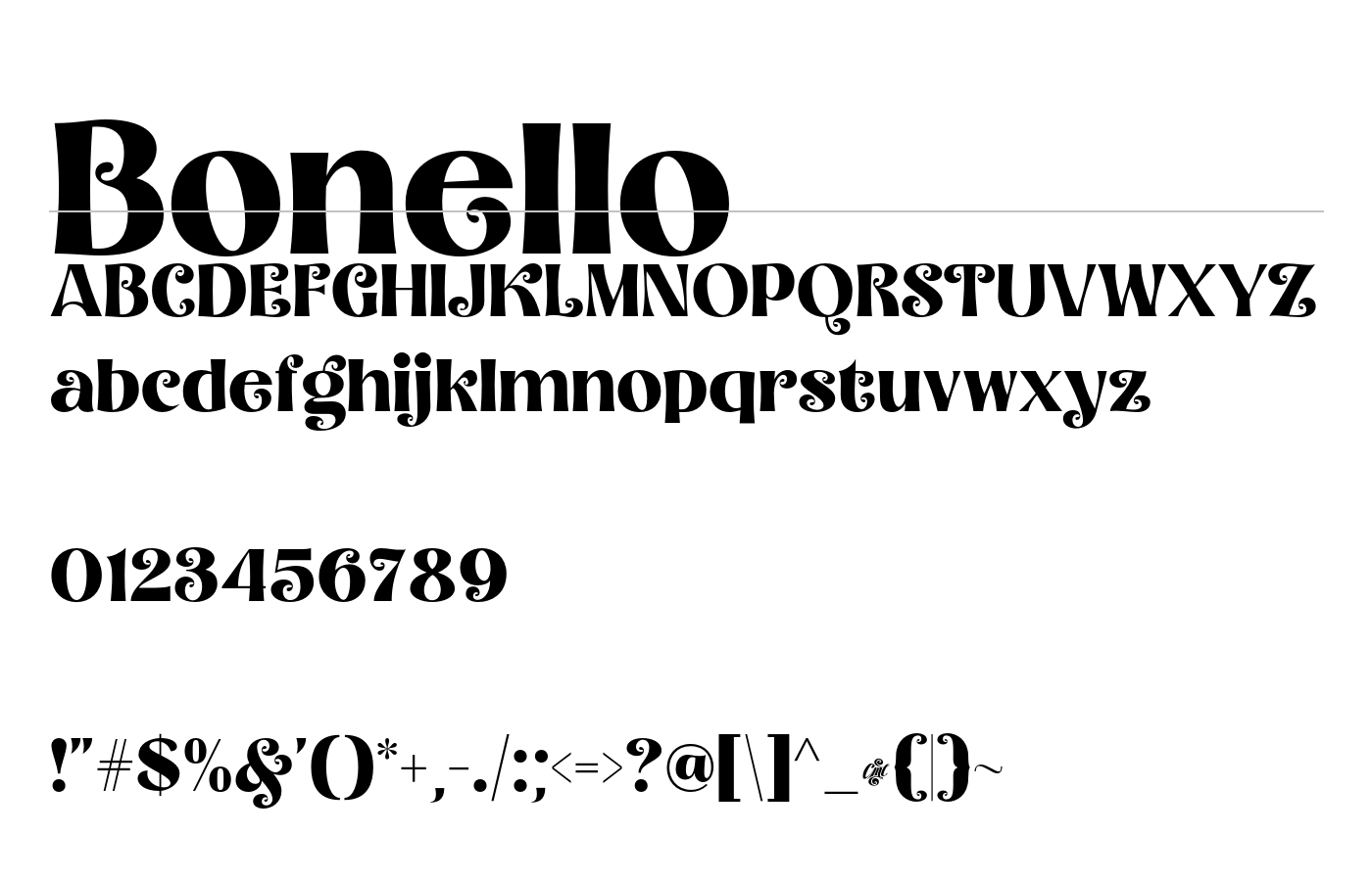 Bonello Font preview
